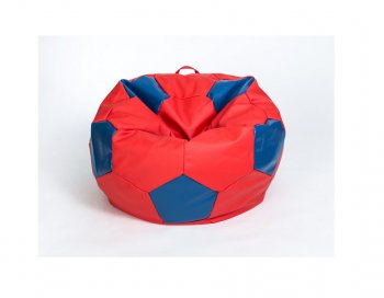 Кресло-мешок Мяч большой Экокожа красно-синее в Тарко-Сале - tarko-sale.mebel-74.com | фото