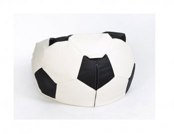 Кресло-мешок Мяч большой бело-черное в Тарко-Сале - tarko-sale.mebel-74.com | фото