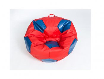 Кресло-мешок Мяч большой Экокожа красно-синее в Тарко-Сале - tarko-sale.mebel-74.com | фото