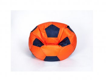 Кресло-мешок Мяч малый оранжево-черное в Тарко-Сале - tarko-sale.mebel-74.com | фото