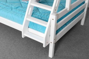 АДЕЛЬ Кровать двухъярусная с наклонной лестницей (белый) в Тарко-Сале - tarko-sale.mebel-74.com | фото