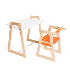 Детская растущая парта и стул Я САМ "Краски" (Оранжевый) в Тарко-Сале - tarko-sale.mebel-74.com | фото