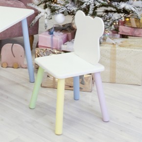 Детский стул Мишутка (Белый/Белый/Цветной) в Тарко-Сале - tarko-sale.mebel-74.com | фото