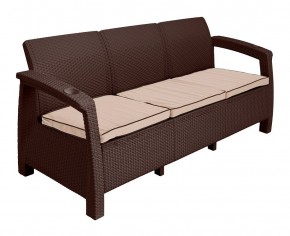 Диван Yalta Premium Sofa 3 Set (Ялта) шоколадный (+подушки под спину) в Тарко-Сале - tarko-sale.mebel-74.com | фото