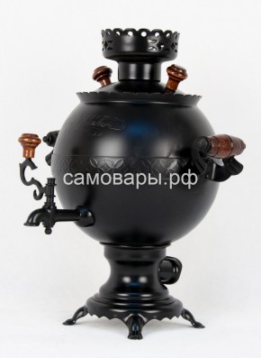Электрический самовар "Черный Русский" матовый шар в наборе на 3 литра. Ограниченная серия. в Тарко-Сале - tarko-sale.mebel-74.com | фото