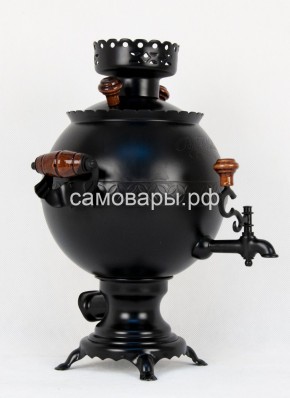 Электрический самовар "Черный Русский" матовый шар в наборе на 3 литра. Ограниченная серия. в Тарко-Сале - tarko-sale.mebel-74.com | фото