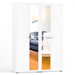Камелия Шкаф 4-х створчатый, цвет белый, ШхГхВ 160х48х220 см., универсальная сборка, можно использовать как два отдельных шкафа в Тарко-Сале - tarko-sale.mebel-74.com | фото