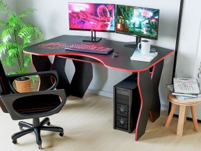 Компьютерный стол КЛ №9.0 (Черный/Красный) в Тарко-Сале - tarko-sale.mebel-74.com | фото