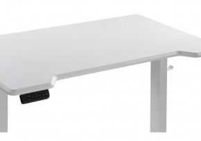 Компьютерный стол Маркос с механизмом подъема 120х75х75 белый / шагрень белая в Тарко-Сале - tarko-sale.mebel-74.com | фото