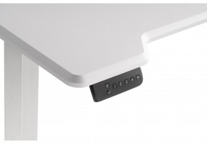 Компьютерный стол Маркос с механизмом подъема 140х80х75 белый / шагрень белая в Тарко-Сале - tarko-sale.mebel-74.com | фото