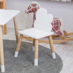 Комплект детской мебели стол и два стула Облачко (Белый/Белый/Береза) в Тарко-Сале - tarko-sale.mebel-74.com | фото
