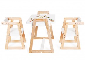 Комплект детской мебели стол и  два стула Я САМ "Лофт-Дуо" (Белый) в Тарко-Сале - tarko-sale.mebel-74.com | фото