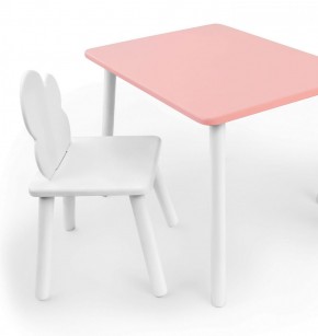 Комплект детской мебели стол и стул Облачко (Розывый/Белый/Белый) в Тарко-Сале - tarko-sale.mebel-74.com | фото