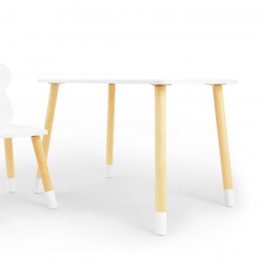 Комплект детской мебели стол и стул Звездочка (Белый/Белый/Береза) в Тарко-Сале - tarko-sale.mebel-74.com | фото