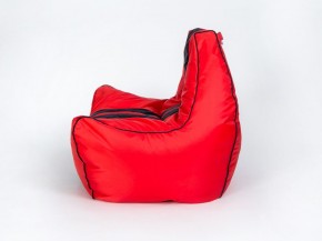 Кресло бескаркасное Авто (Красное с черной полосой) в Тарко-Сале - tarko-sale.mebel-74.com | фото