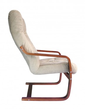 Кресло для отдыха (пружинка) Магнат 102-З-КР замша КРЕМ в Тарко-Сале - tarko-sale.mebel-74.com | фото
