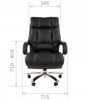 Кресло для руководителя CHAIRMAN 405 (Кожа) Черное в Тарко-Сале - tarko-sale.mebel-74.com | фото