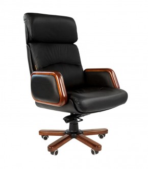 Кресло для руководителя CHAIRMAN 417 (Натуральная кожа) Черное в Тарко-Сале - tarko-sale.mebel-74.com | фото