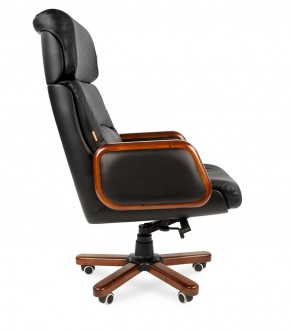 Кресло для руководителя CHAIRMAN 417 (Натуральная кожа) Черное в Тарко-Сале - tarko-sale.mebel-74.com | фото