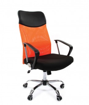 Кресло для руководителя CHAIRMAN 610 N (15-21 черный/сетка оранжевый) в Тарко-Сале - tarko-sale.mebel-74.com | фото