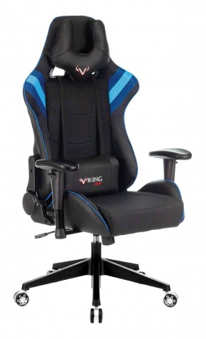 Кресло игровое Бюрократ VIKING 4 AERO BLUE черный/синий в Тарко-Сале - tarko-sale.mebel-74.com | фото