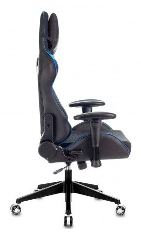 Кресло игровое Бюрократ VIKING 4 AERO BLUE черный/синий в Тарко-Сале - tarko-sale.mebel-74.com | фото