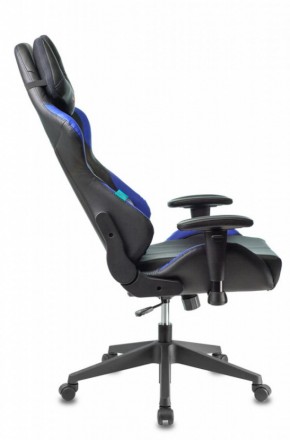 Кресло игровое Бюрократ VIKING 5 AERO BLUE черный/синий в Тарко-Сале - tarko-sale.mebel-74.com | фото