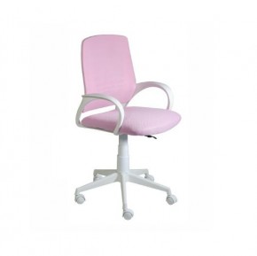 Кресло Ирис White сетка/ткань розовая в Тарко-Сале - tarko-sale.mebel-74.com | фото