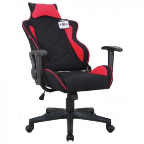Кресло компьютерное BRABIX GT Racer GM-101 + подушка (ткань) черное/красное (531820) в Тарко-Сале - tarko-sale.mebel-74.com | фото
