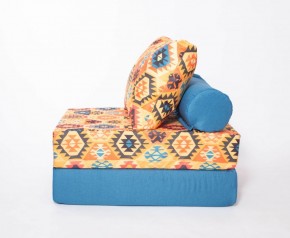 Кресло-кровать-пуф бескаркасное Прайм (мехико желтый-морская волна) в Тарко-Сале - tarko-sale.mebel-74.com | фото