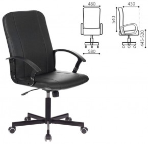 Кресло офисное BRABIX "Simple EX-521" (экокожа, черное) 532103 в Тарко-Сале - tarko-sale.mebel-74.com | фото