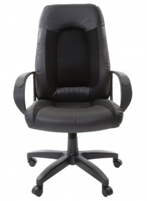 Кресло офисное BRABIX "Strike EX-525" (экокожа черная, ткань черная) 531381 в Тарко-Сале - tarko-sale.mebel-74.com | фото