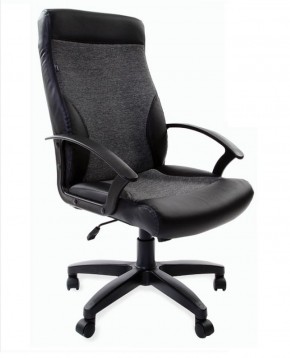 Кресло офисное BRABIX "Trust EX-535" (экокожа/черная/ткань серая) 531383 в Тарко-Сале - tarko-sale.mebel-74.com | фото