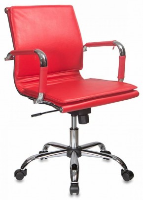 Кресло руководителя Бюрократ CH-993-LOW/RED красный в Тарко-Сале - tarko-sale.mebel-74.com | фото