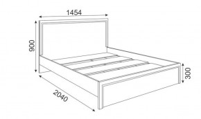 Кровать 1.4 М16 Стандарт с настилом Беатрис (Орех гепланкт) в Тарко-Сале - tarko-sale.mebel-74.com | фото