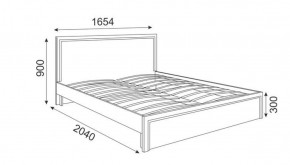 Кровать 1.6 М07 Стандарт с основанием Беатрис (Орех гепланкт) в Тарко-Сале - tarko-sale.mebel-74.com | фото