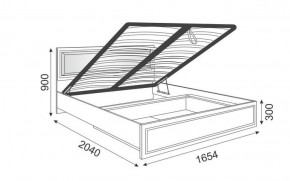Кровать 1.6 Беатрис М11 с мягкой спинкой и ПМ (Орех гепланкт) в Тарко-Сале - tarko-sale.mebel-74.com | фото