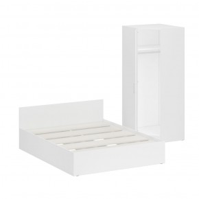 Кровать 1600 + Шкаф угловой Стандарт, цвет белый, ШхГхВ 163,5х203,5х70 + 81,2х81,2х200см., сп.м. 1600х2000 мм., без матраса, основание есть в Тарко-Сале - tarko-sale.mebel-74.com | фото