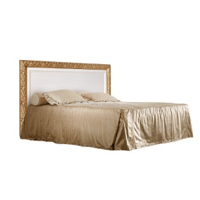 Кровать 2-х спальная (1,4 м) Тиффани штрих-лак/золото (ТФКР140-1) в Тарко-Сале - tarko-sale.mebel-74.com | фото