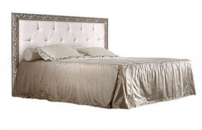 Кровать 2-х спальная(1,6 м)Тиффани Premium черная/серебро с мягким элементом со стразами с подъемным механизмом (ТФКР-2[3][7](П) в Тарко-Сале - tarko-sale.mebel-74.com | фото