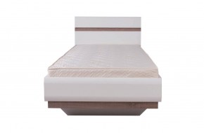 Кровать 90/TYP 90, LINATE ,цвет белый/сонома трюфель в Тарко-Сале - tarko-sale.mebel-74.com | фото