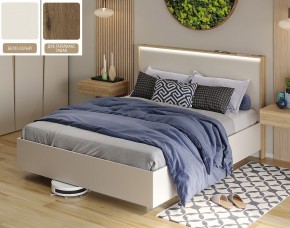 Кровать (Бело-серый U775 ST9/Дуб Галифакс Табак) 1600 в Тарко-Сале - tarko-sale.mebel-74.com | фото
