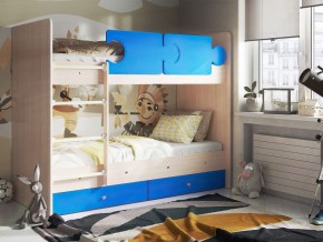 Кровать двухъярусная "Тетрис" (щиты) с бортиками + ящики в Тарко-Сале - tarko-sale.mebel-74.com | фото