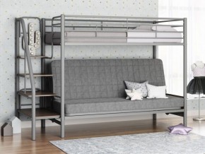 Кровать двухъярусная с диваном "Мадлен-3" (Серый/Серый) в Тарко-Сале - tarko-sale.mebel-74.com | фото