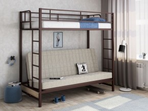 Кровать двухъярусная с диваном "Мадлен" (Коричневый/Бежевый) в Тарко-Сале - tarko-sale.mebel-74.com | фото