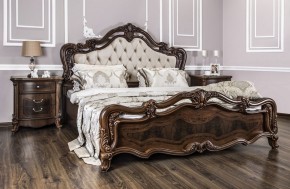 Кровать двуспальная "Илона" с мягким изголовьем (1800) караваджо в Тарко-Сале - tarko-sale.mebel-74.com | фото