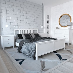 Кровать Ф-156.02 двухспальная 160х200 из массива сосны, цвет белый в Тарко-Сале - tarko-sale.mebel-74.com | фото
