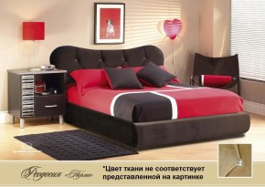 Кровать Феодосия 1600 со стразами в к/з "Классик 307 коричневый" (серия Норма) +основание +ПМ в Тарко-Сале - tarko-sale.mebel-74.com | фото