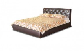 Кровать Флоренция 1600 в к/з "Классик 307 коричневый" (серия Норма) + основание + ПМ в Тарко-Сале - tarko-sale.mebel-74.com | фото