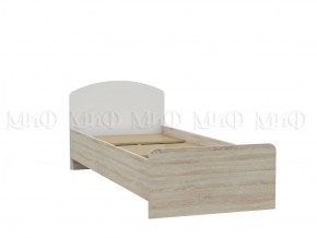 МАРТИНА Кровать 800 с настилом ЛДСП (Белый глянец/дуб сонома) в Тарко-Сале - tarko-sale.mebel-74.com | фото
